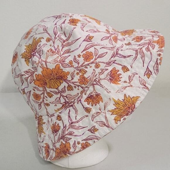 Universal Thread Bucket Hat Boho Floral Print Cottage Core Beach Hat NWOT OS - Picture 5 of 8